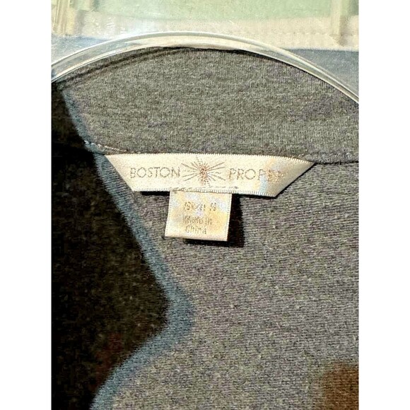 Boston Proper Chic Zippered Sport Coordinate Set - Sporty Gray/White Size Small - Picture 2 of 7